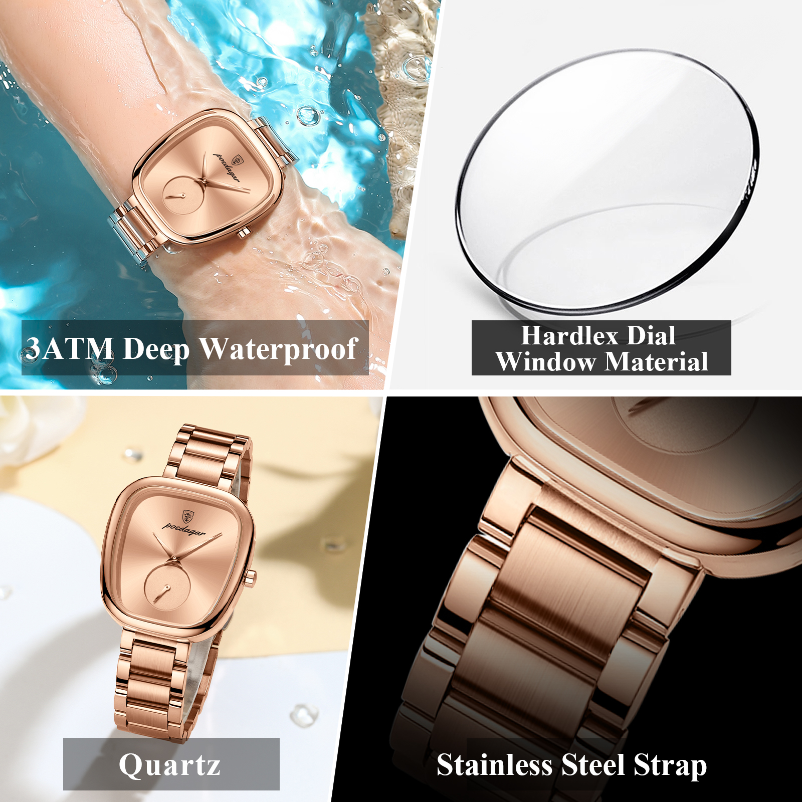 POEDAGAR Top Fashion Woman Wri - Lux Watch recension och pris