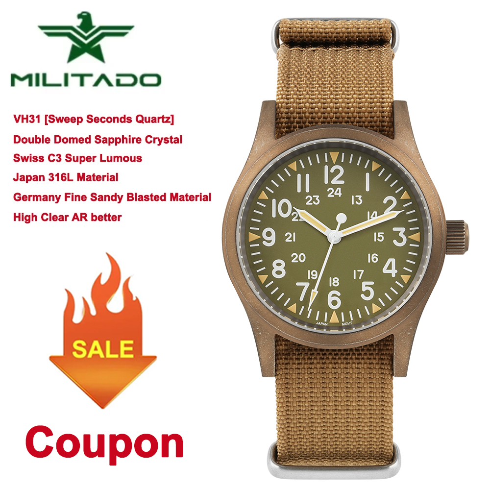 Militado ML05 Vintage Watch VH - Field Watch Military recension och pris