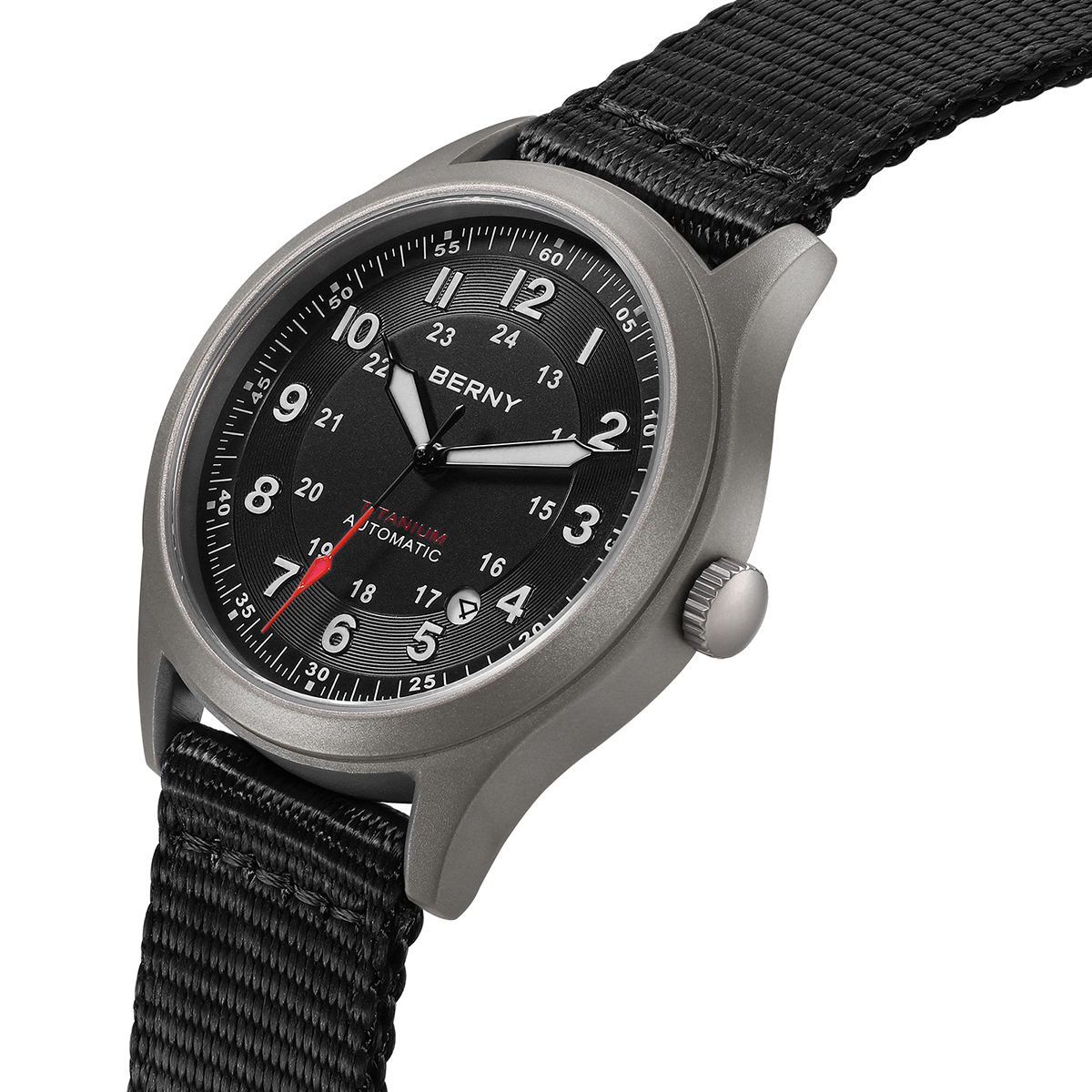 BERNY Titanium Automatic Men's - Titanium Sport Watch recension och pris