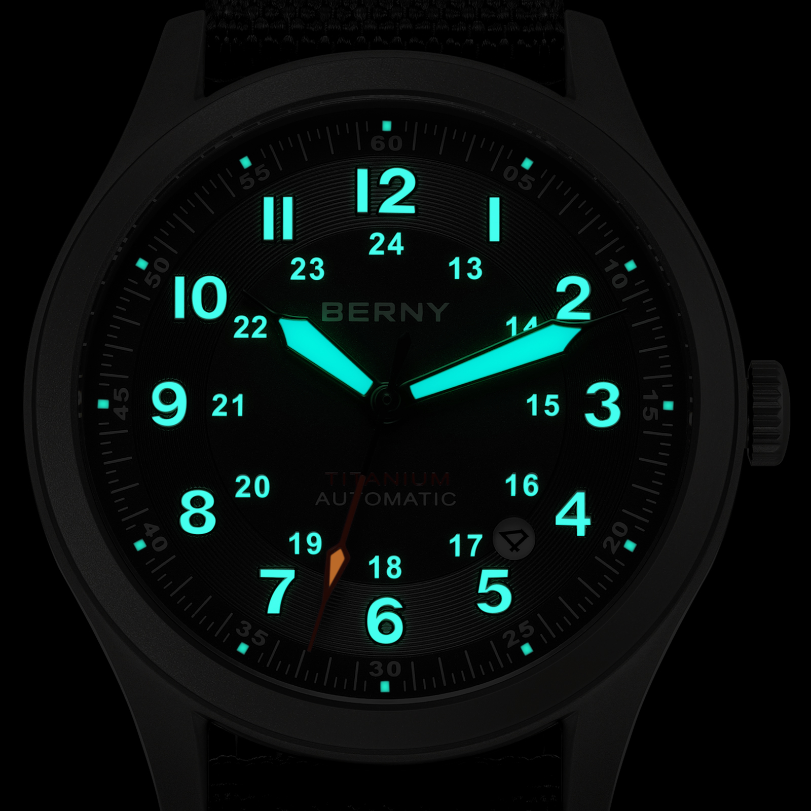 BERNY Titanium Automatic Men's - Titanium Sport Watch recension och pris