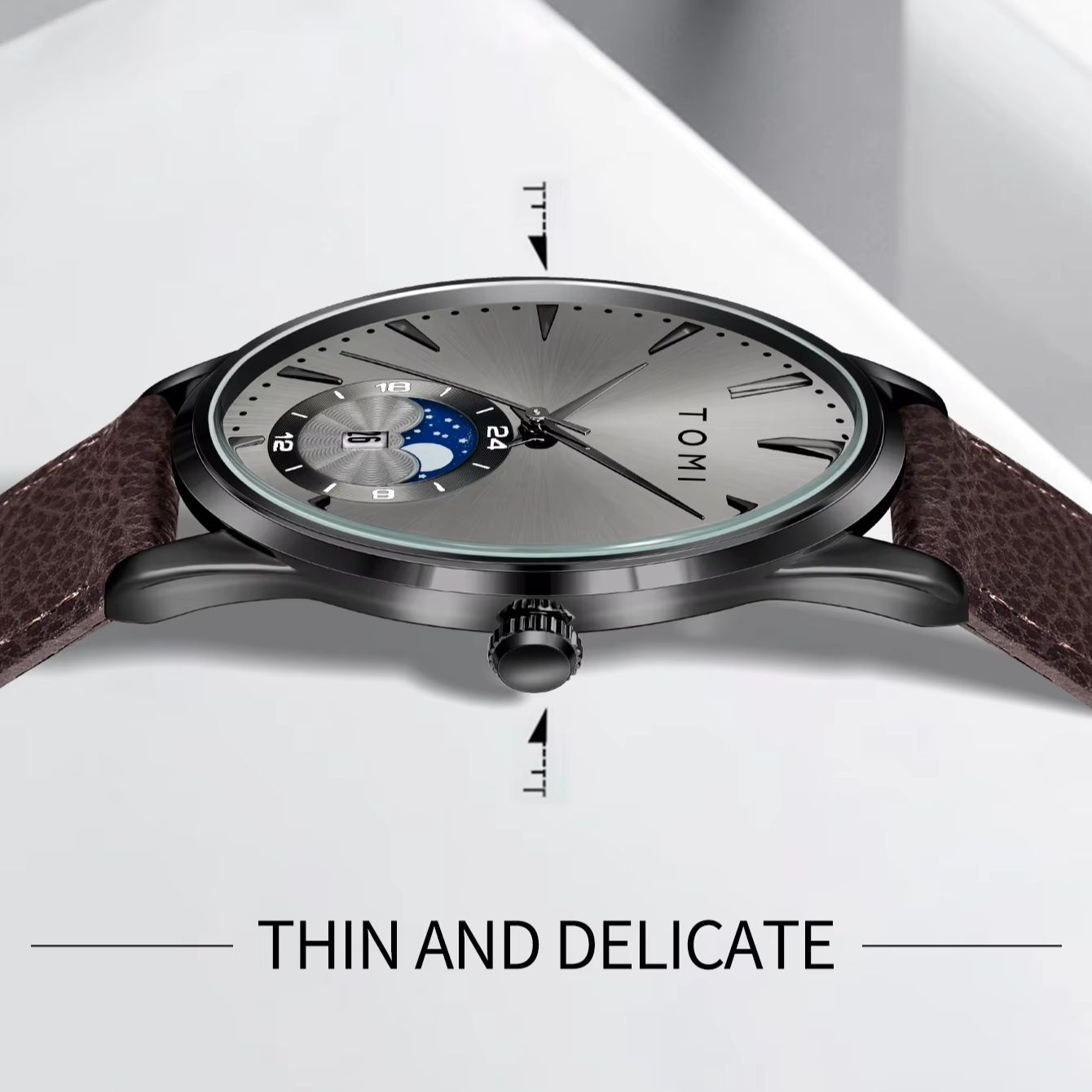 TOMI 2Pcs Men's Watch Gift Set - Luxury Watch Business recension och pris