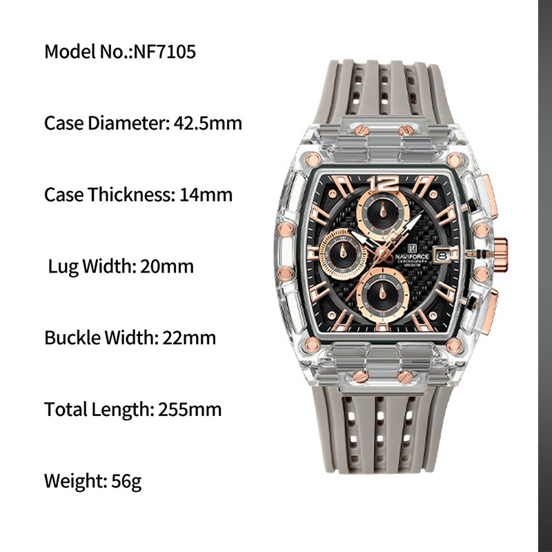 New NAVIFORCE Men's Quartz Mul - Field Watch Military recension och pris