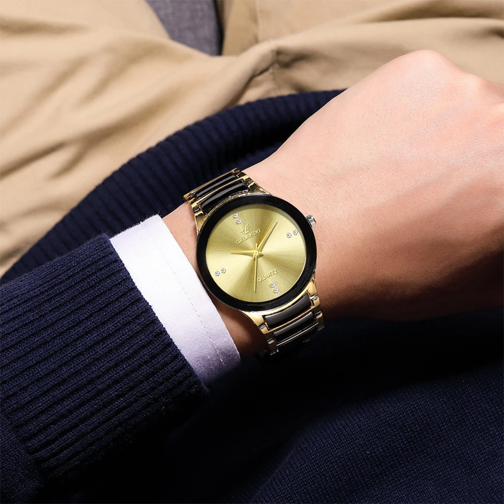 2024 Men Watches Fashion Stain - Luxury Watch Gold And Black recension och pris