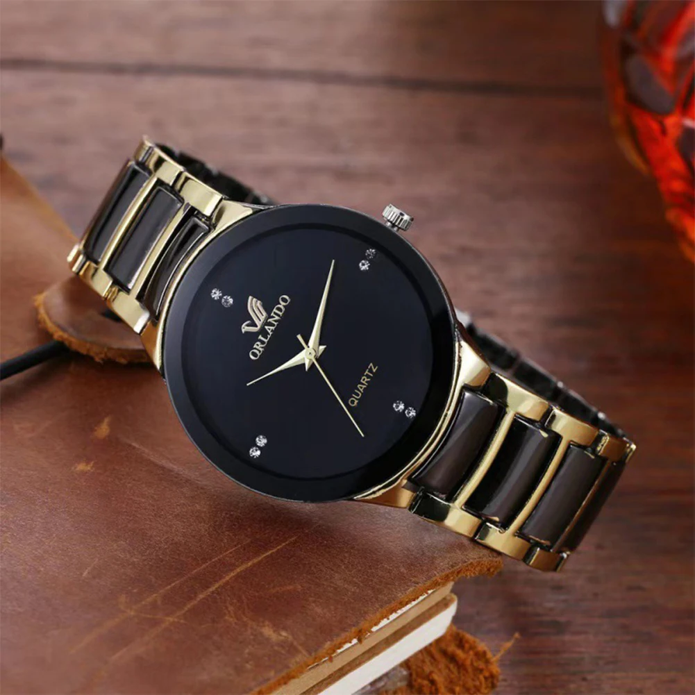 2024 Men Watches Fashion Stain - Luxury Watch Gold And Black recension och pris