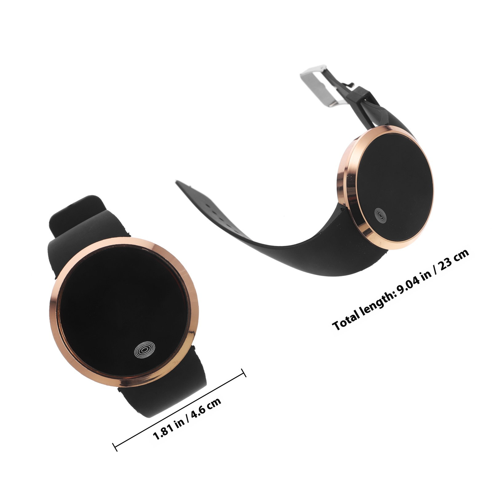 Men Women LED Alloy Wristbands - Luxury Watch Gold And Black recension och pris