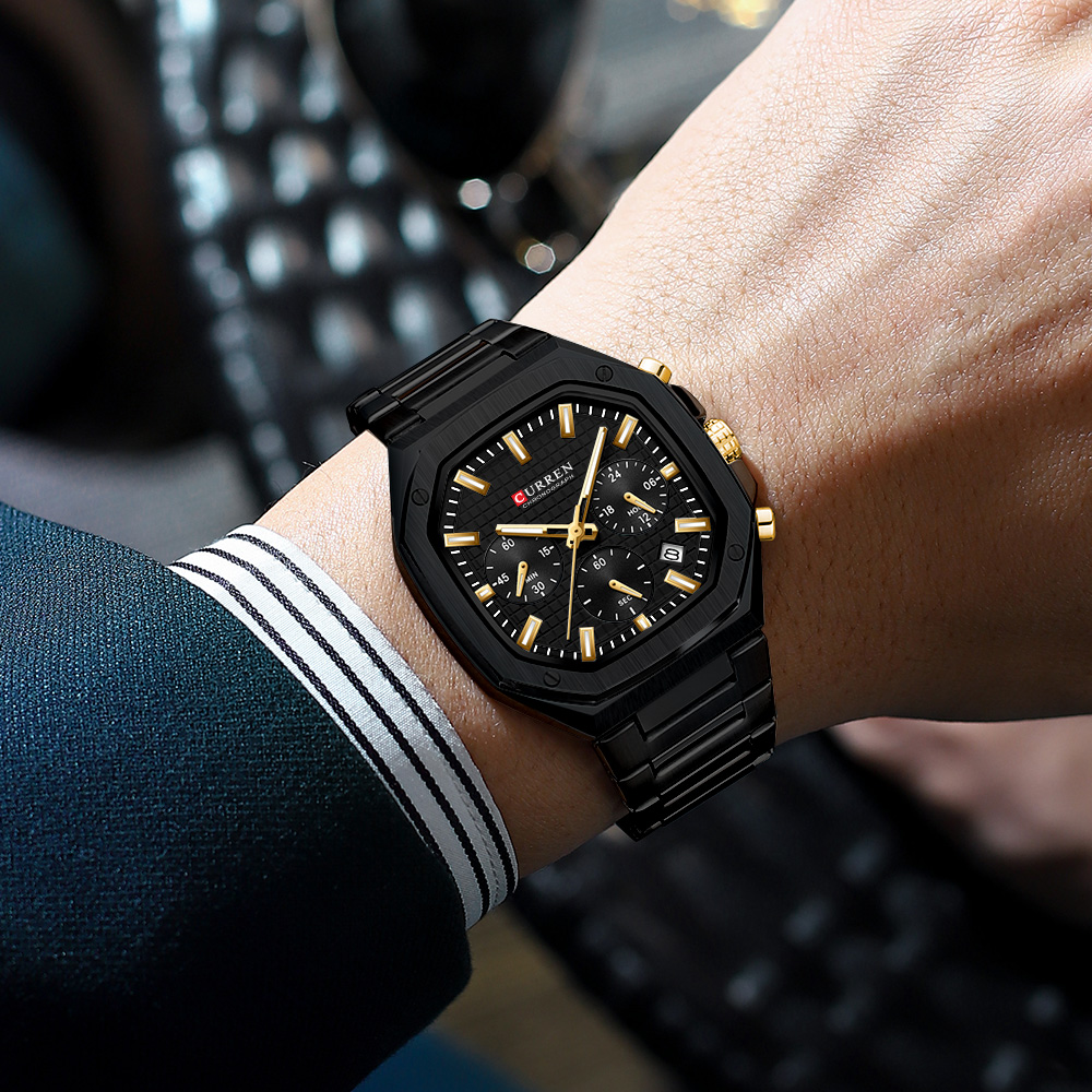 CURREN Luxury Square Chrono Wa - Luxury Watch For Men recension och pris