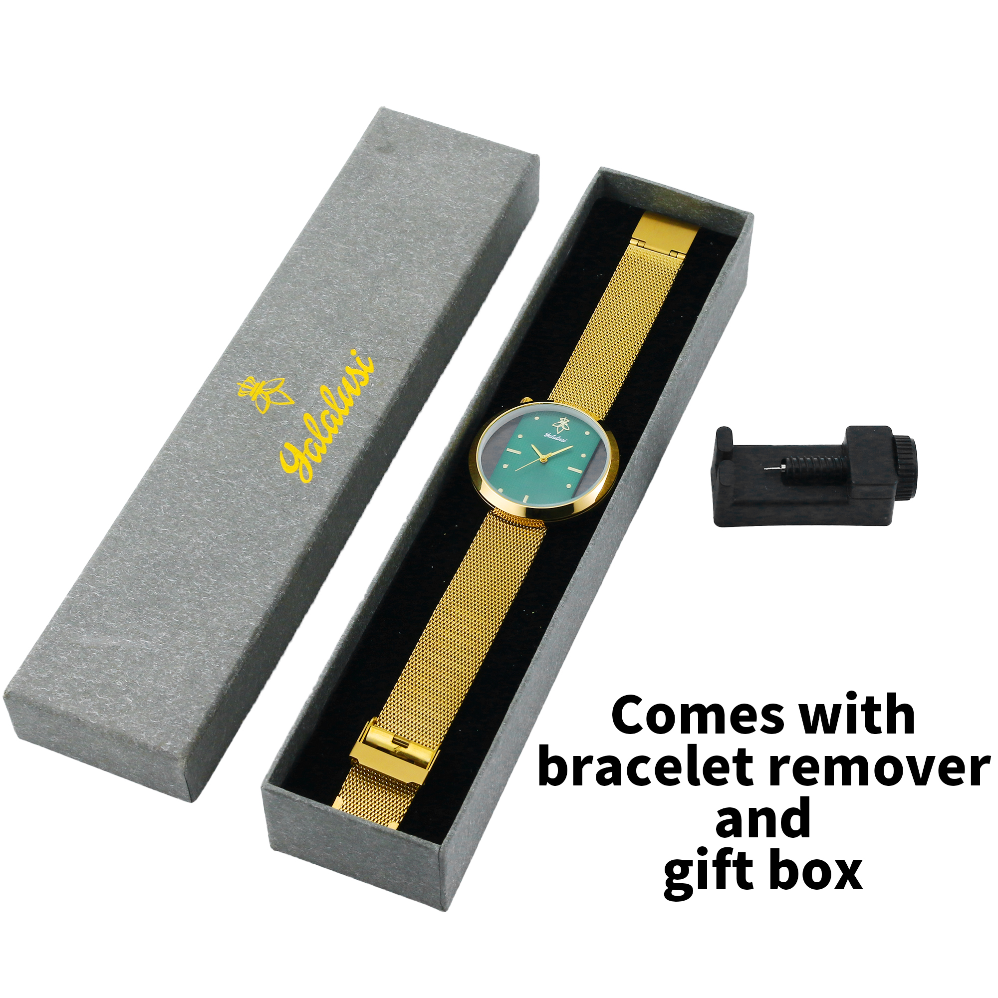 Yalalusi Luxury Women Quartz W - Luxury Watch Gold And Black recension och pris