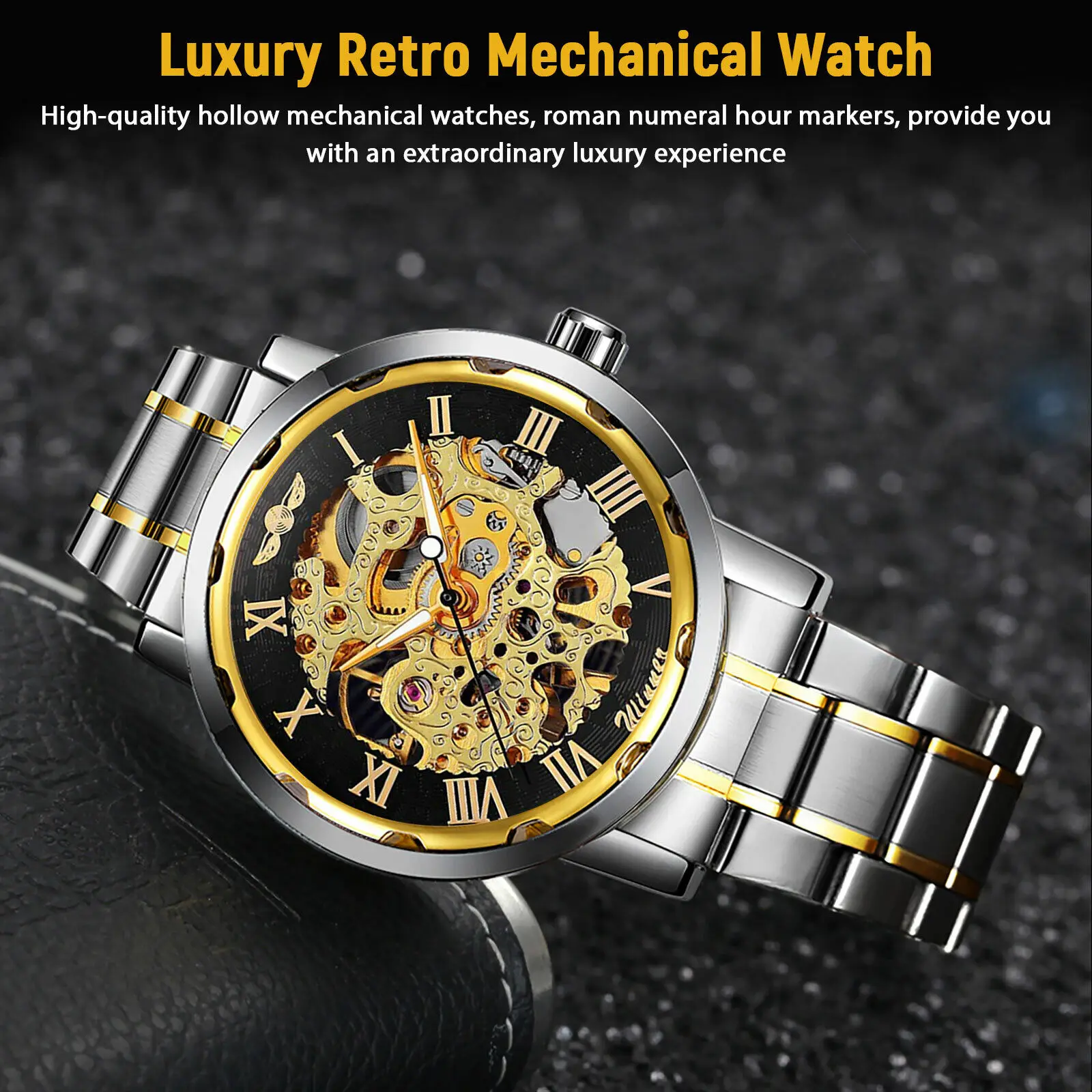 Men's Stainless Steel Strap Ro - Luxury Watch Nice recension och pris