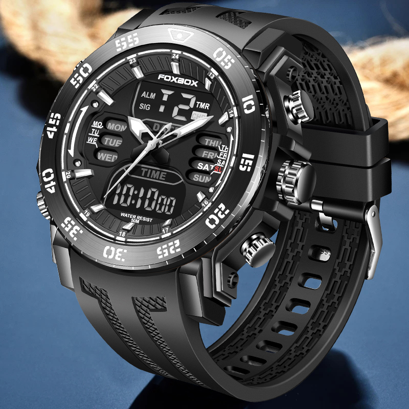 FOXBOX Dual Display Digital Me - Minute Repeater Watch recension och pris
