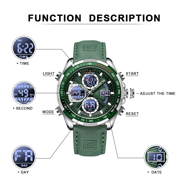 2022 NAVIFORCE Sport Watches f - Field Watch Military recension och pris
