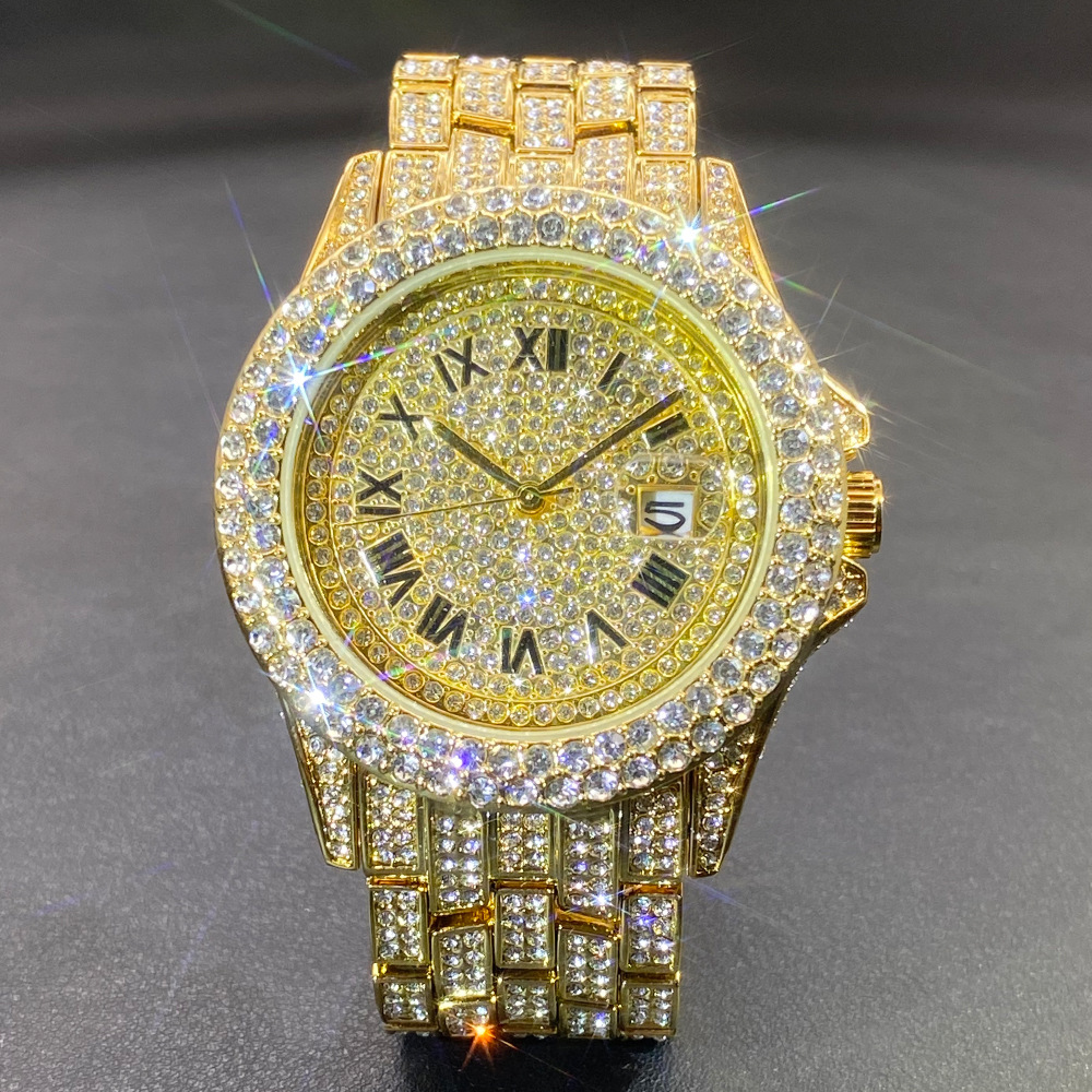 Big Gold Silver Black Wristwat - Luxury Watch Gold And Black recension och pris