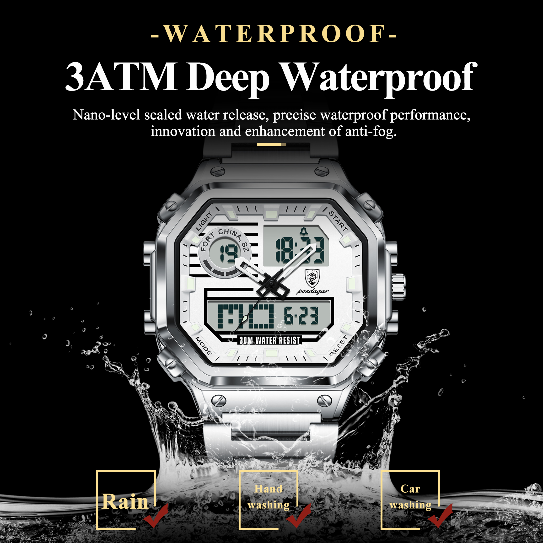POEDAGAR Functional Men Wristw - Minute Repeater Watch recension och pris