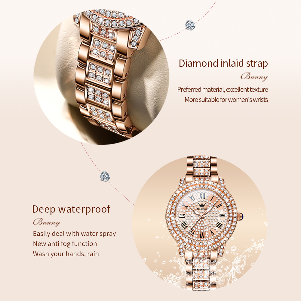 OLEVS 9943 Luxury All Diamond  - Lux Watch recension och pris