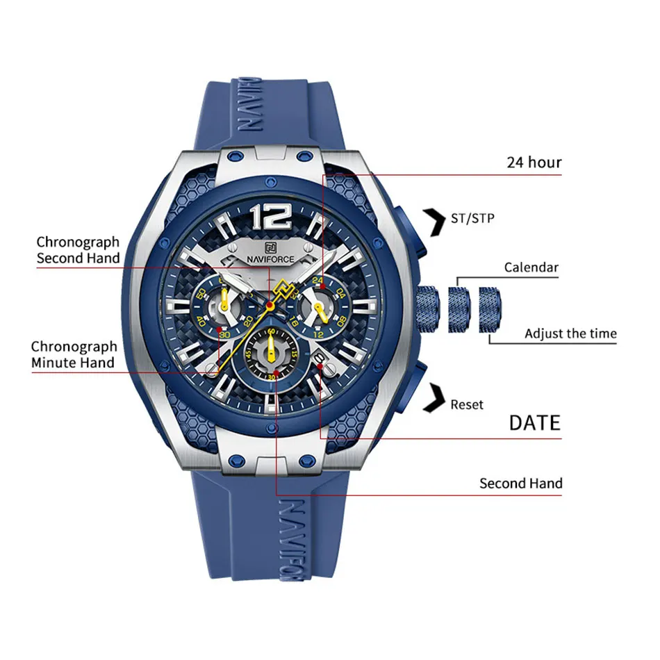 NAVIFORCE 8063 Top Brand Men Q - Field Watch Military recension och pris
