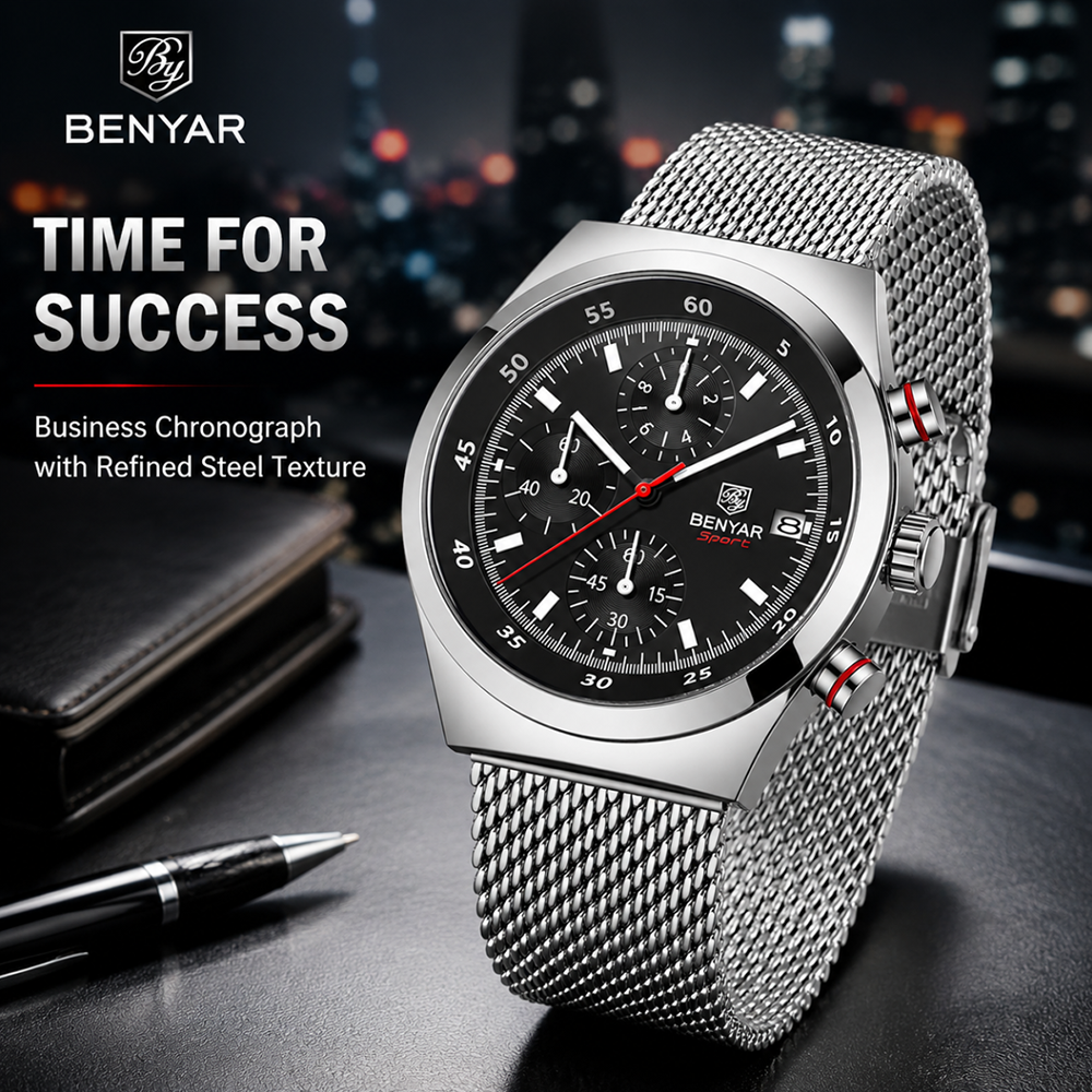 BENYAR Top Luxury Brand Men's  - Luxury Watch Business recension och pris